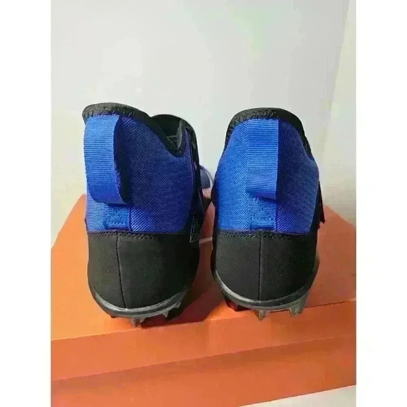 Nike Men’s 14 Alpha Menace Pro 2 MID Football Cleats Black Blue AQ3209 402 NEW - Picture 5 of 7